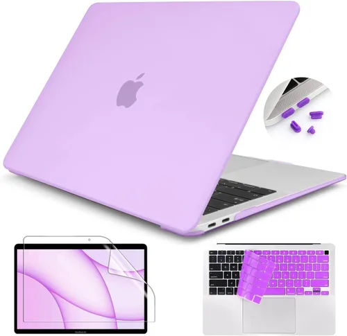 Vista 32 de Teryeefi Funda para MacBook Air de 13 pulgadas 2020 2021 2019 2018 versión A2337 M1 A2179 A1932, carcasa rígida esmerilada y cubierta de teclado