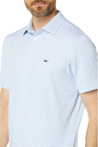Vista 3 de Vineyard Vines Polo Bradley Stripe Sankaty para hombre Ocean Breeze Tejeda
