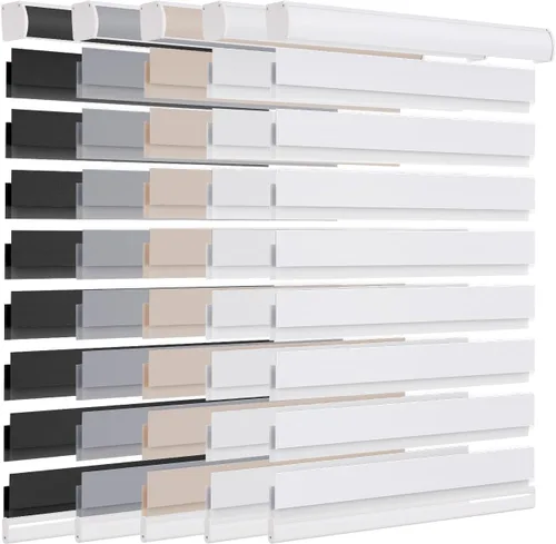 Vista 14 de Changshade - Persianas de cebra personalizadas con cordón, persianas enrollables de cebra con bloqueo de luz (85%) con cordón, persianas enrollables