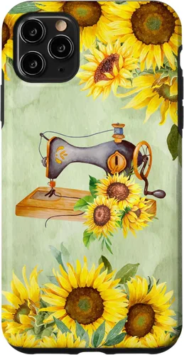 Vista 13 de iPhone 16 Sewing Machine Quilter Sewing, Sunflowers Sewing Machine Case