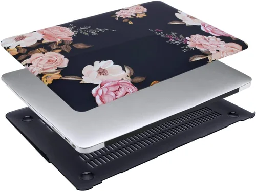 Vista 6 de MOSISO Funda compatible con MacBook Air de 13 pulgadas (A1369 y A1466, versión anterior 2010-2017), carcasa rígida de peonía de plástico, cubierta