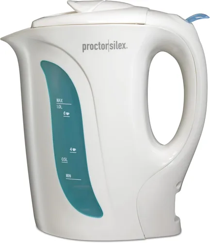 Vista 9 de Proctor Silex Tetera eléctrica, hervidor de agua y calentador con apagado automático y protección contra ebullición seca, 1000 vatios para Negro