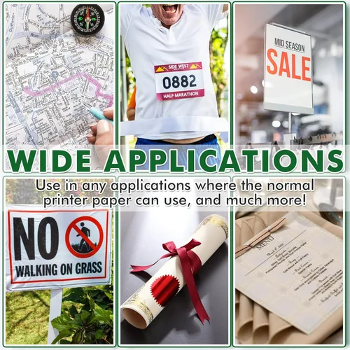 Vista 6 de Koala - Papel impermeable para impresora láser, papel de impresora a prueba de desgarros, película blanca imprimible de doble cara mate de 8.5 x 11