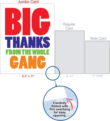 Vista 4 de NW Jumbo - Tarjeta de felicitación, diseño Thank You, específico