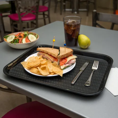 Vista 7 de Carlisle FoodService Products Bandeja de plástico para comida rápida, 14 x 18 pulgadas, color negro (paquete de 2)