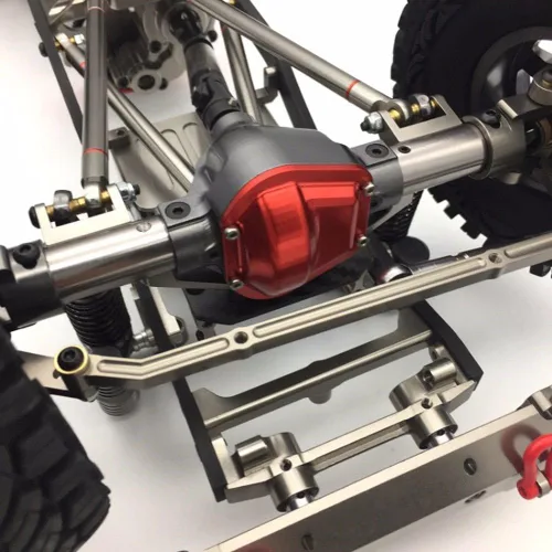 Vista 4 de Eje delantero de aluminio apto para 1/10 RC Rock Crawler AXIAL SCX10 Honcho (Eje Delantero)