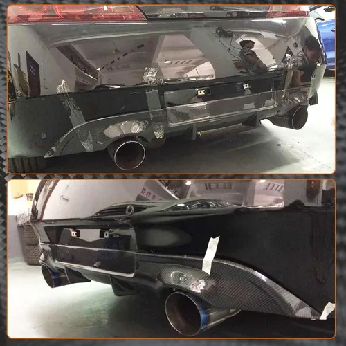 Vista 3 de MCARCAR KIT Difusor de parachoques trasero de fibra de carbono para Infiniti G37 Coupé de 2 puertas 2009-2013 salida de fábrica CF, kit de cuerpo