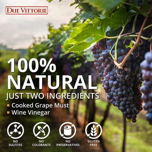 Vista 3 de Due Vittorie Oro Gold Vinagre balsámico de Módena. Puntuación más alta del Consorcio de Módena con vertedor de corcho - 8.45 fl oz / 8.5 fl oz