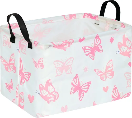 Vista 10 de Cesta rectangular de almacenamiento de regalo, cesta de almacenamiento para estante del hogar, cesta organizadora de ropa, cesta de lavandería