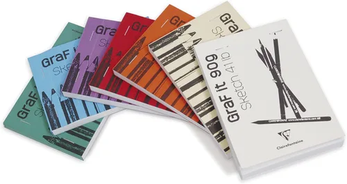 Vista 2 de Clairefontaine GRAF It - Bloc de bocetos, A5, 3.16 onzas, cubierta rosa