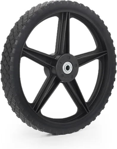 Vista 6 de GICOOL Rueda y neumático de plástico con radios de 14 x 1.75 pulgadas, longitud de cubo de 2.45 pulgadas, rodamiento interior de 1/2 pulgada, rueda