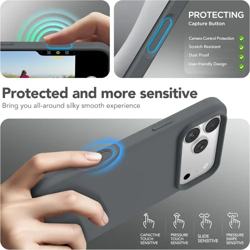 Vista 1995 de GONEZ Funda magnética para iPhone 14, compatible con Magsafe, con protector de pantalla + protector de cámara, forro de microfibra antiarañazos