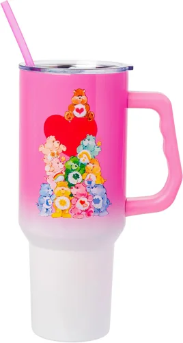 Vista 10 de Silver Buffalo - Vaso de acero inoxidable Bratz con Cloe, Yasmin, Jade y Sasha, con asa y pajilla, compatible con portavasos estándar, 40 onzas