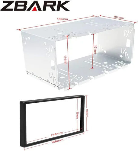 Vista 4 de Universal Doble 2 Din Reproductor de Coche Estéreo Radios Reemplazo Instalación Kit de Jaula