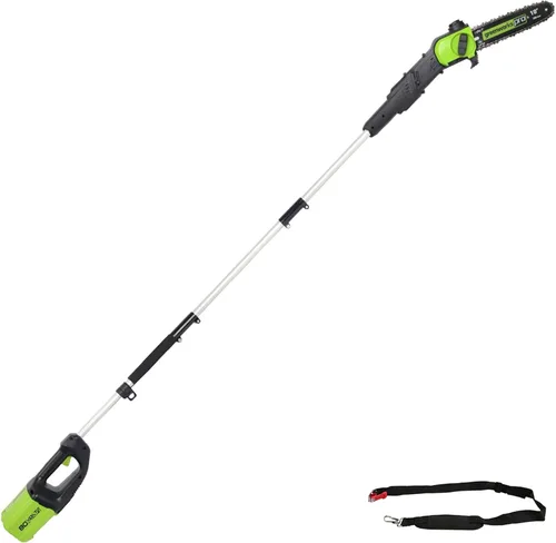 Vista 14 de Greenworks 60V sierra de poste sin cable sin escobillas de 10 pulgadas, alcance de 14.5 pies, batería de 2.0Ah y cargador