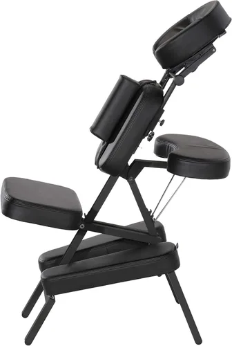 Vista 4 de Master Massage Apollo - Silla de masaje portátil de tamaño extragrande, ligera, de aluminio, plegable, postura sentada, silla de masaje plegable
