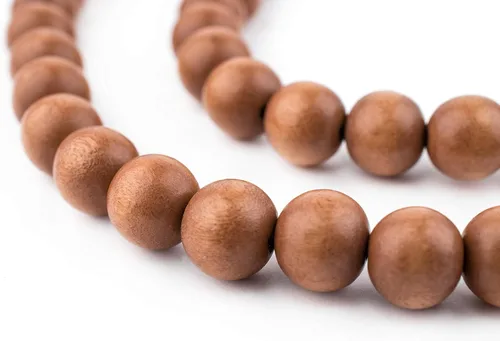 Vista 71 de TheBeadChest: cuentas de madera redondas naturales de 0.315 pulgadas, cuentas de madera sueltas espaciadoras para fabricar joyas, 4 tamaños