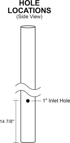 Vista 4 de Solus SP8-NCA-BK - Poste de lámpara de aluminio de entierro directo de 8 pies para exteriores, se adapta a la mayoría de los accesorios estándar