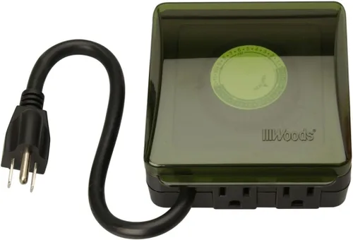 Vista 11 de Temporizador mecánico Coleman Cable 50011 de 24 horas para exteriores, 50011WD, 120 volts