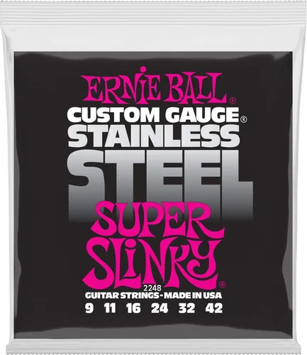 Vista 7 de Ernie Ball Extra Slinky - Cuerdas de guitarra eléctrica de acero inoxidable, calibre 8-38 (P02249)