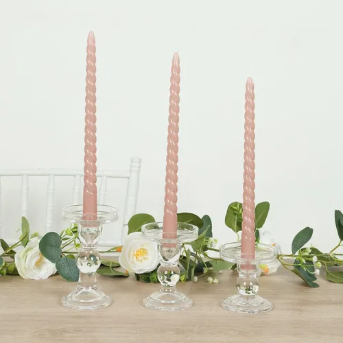 Vista 31 de Efavormart - Paquete de 10 velas cónicas de 12 pulgadas, diseño de cera premium, color blanco, velas sin perfume para entornos elegantes