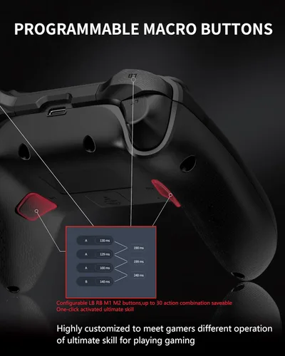 Vista 5 de BEITONG Asura 2 Pro Wireless Gaming Controller PC Game Controllers Dual Vibrate Gamepad Joystick For Windows 7 8 10 11 Android TV Steam Deck Tesla
