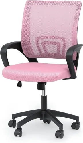 Vista 25 de Magshion Silla ergonómica de escritorio de oficina, silla de computadora de malla con respaldo medio, silla giratoria con respaldo transpirable