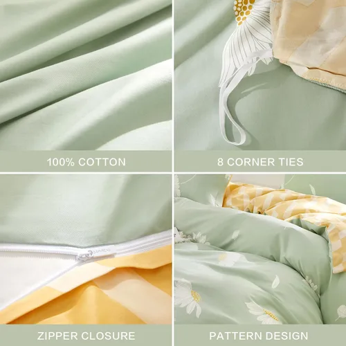 Vista 80 de SAPHREAS Juego de funda de edredón de algodón, tamaño King, a cuadros color gris oscuro y gris, geométrico, 3 piezas, 1 funda de edredón y 2 fundas