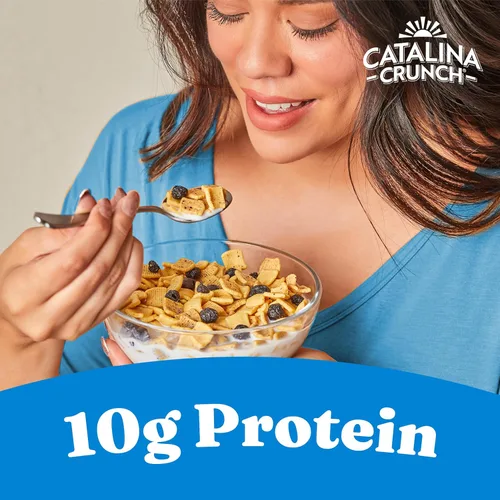 Vista 2 de Catalina Crunch Cereal proteico Cereal para el desayuno con 0.35 onzas de proteína, sin azúcar añadido, sin gluten, apto para dieta cetogénica