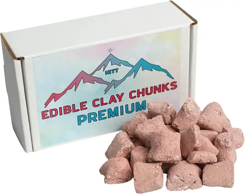 Vista 2 de HITT Trozos de arcilla comestibles de alta calidad, mezcla de arcilla roja para comer cero aditivos, alimentos ASMR para antojos de pica, suciedad