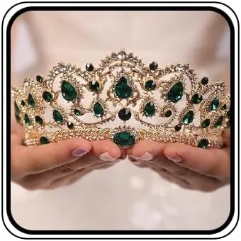 JWICOS Tiara de cristal de reina roja vintage, tiaras de Halloween para mujeres y niñas, accesorios para el cabello de boda nupcial para novias y