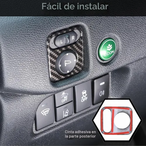 Vista 5 de Interruptor de ajuste de espejo retrovisor para Honda Pilot 2016-2022/Ridgeline 2017-2023/Passport 2019-2023, accesorios de protector decorativo