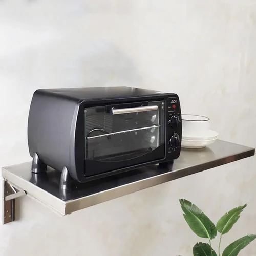 Vista 5 de Mesa plegable de acero inoxidable 304, mesa de trabajo flotante para cuarto de servicio, hogar, bar, cocina, comedor, fácil de instalar y limpiar