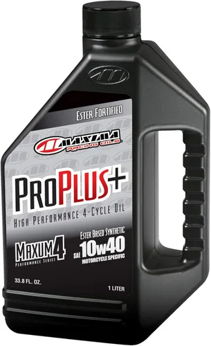 Vista 2 de Maxima Racing Oils 30-02901-2PK Pro Plus+ 10w40 - Aceite sintético para motor de motocicleta, botella de 1 litro, paquete de 2