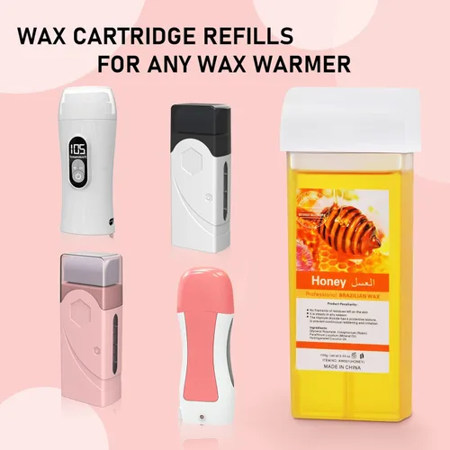 Vista 7 de Cera enrollable, cartucho de cera depilatoria de miel, repuesto de rodillo de cera depilatoria, paquete de 4 – material 100% natural
