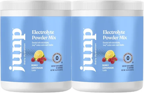 Vista 20 de JUNP Electrolitos en polvo, sin azúcar, sin carbohidratos, mezcla de electrolitos cetogénicos de limonada de bayas, electrolitos en polvo