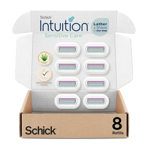 Vista 11 de Maquinillas de afeitar Schick Intuition Sleek para mujeres con piel sensible 1 maquinilla de afeitar y 3 recambios de hoja de afeitar Schick