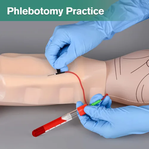 Vista 3 de Ultrassist Kit de práctica IV y flebotomía para estudiantes de enfermería, kit de inicio intravenoso para práctica de inyección, kit de venipunción