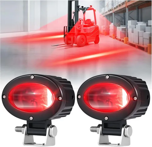 Vista 11 de eTzone Nueva luz LED de carretilla elevadora LED línea recta luz de seguridad 10W DC 10-80V Almacén Área peligrosa advertencia luz