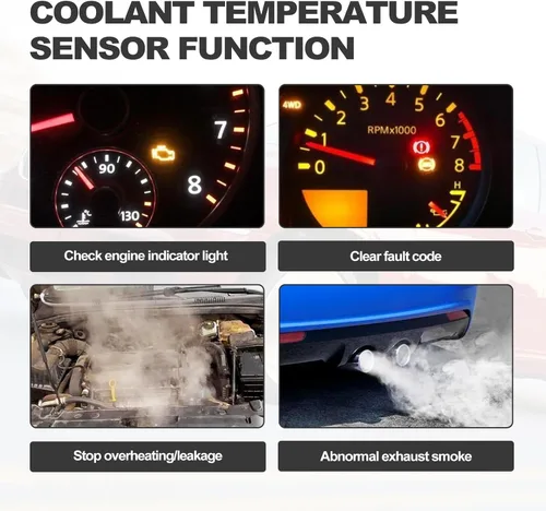 Vista 6 de Sensor de temperatura del refrigerante en manguera inferior del radiador compatible con BMW 1998-2013 Z4 E87 M5 E46 E39 E60 E81 M3 M6 E90 X3 X5 F10