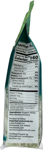 Vista 7 de Lotus Foods Arroz orgánico perlado de jade, 15 onzas (el embalaje puede variar)
