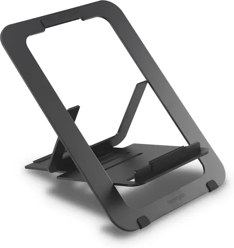 Vista 8 de Kensington Adjustable Aluminum Laptop Stand for Desk, Ultra-Slim Lightweight Foldable Portable Notebook Holder, Anti-Slip Silicone Tablet Mount for