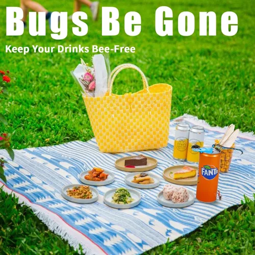 Vista 5 de Abrelatas fácil, 6 piezas de abrelatas de cerveza de soda de color y protector de cubierta de latas de bebidas, escudos de plástico de alta calidad.