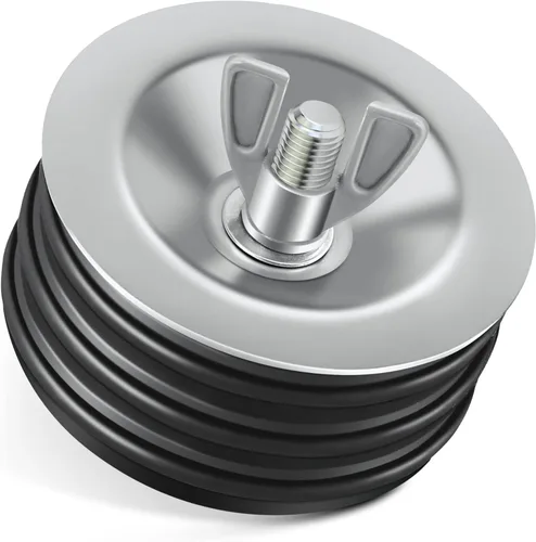 Dreyoo 1 pieza de 7.6 cm de agarre de extremo de tubo, tapón mecánico, cubierta de tubo de drenaje de acero con tornillo galvanizado y tuerca de