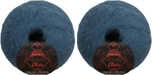 Vista 62 de JubileeYarn Mohair Elixir Yarn - 50g/Skein Baby Wool Blend - Cosmopolitan - 1 Skein