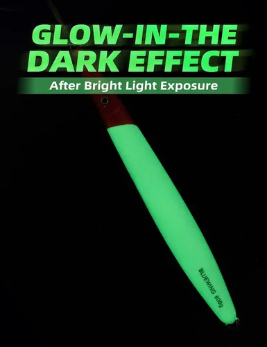 Vista 4 de BLUEWING Señuelos de pesca para agua salada de paso lento, plantillas verticales de 2.82 oz-35.27 oz cebo de hundimiento de peces con gancho