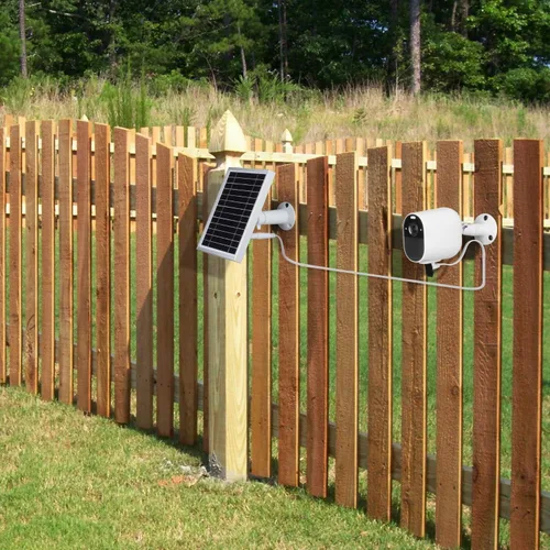 Vista 6 de UYODM Paquete de 3 cargadores de panel solar compatibles con Arlo Essential Spotlight/XL solamente, cable de carga de alimentación de 16.5 pies