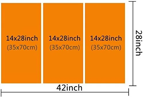 Vista 5 de TUMOVO Decoración de pared para sala de estar, color blanco y negro, pinturas de edificios sobre lienzo, 3 paneles, arte de pared para el hogar