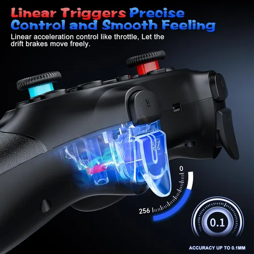 Vista 6 de Nonbliep 2 Pack Wireless Controller for Nintendo Switch 2/1 Lite/OLED and PC, with Bluetooth, Turbo, Gyro Axis, Dual Vibration, and Screenshot