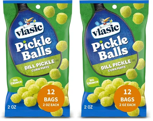 Vista 10 de Vlasic - Bolas de maíz inflado con sabor a pepinillo escabechado en eneldo, relleno de bota de Navidad, 2 onzas, (paquete de 12 unidades)